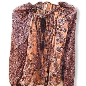 Free People Blouse with Tassles